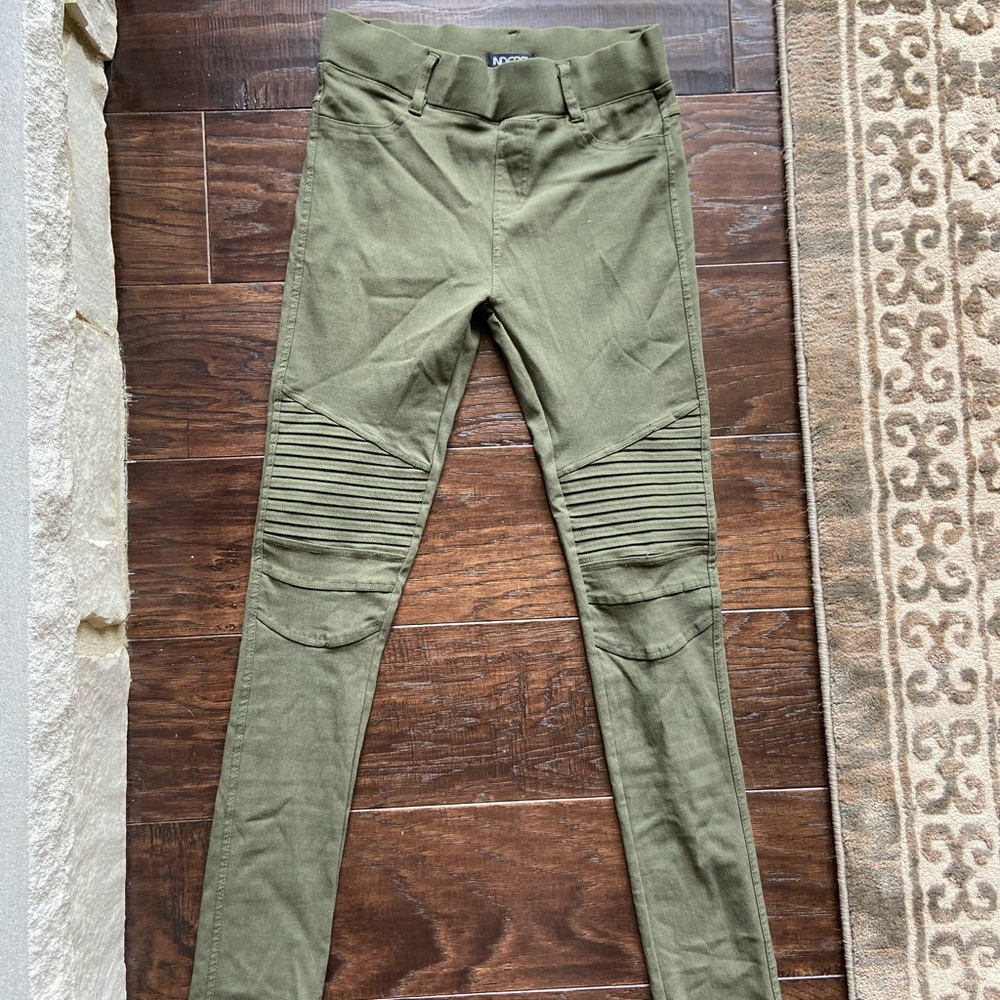 army green jeggings